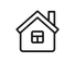 Line icon of a house