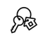 Line icon of a set of house keys