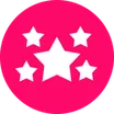 Five-star rating icon