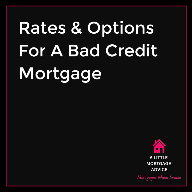 Rates options for bad credit mortgage